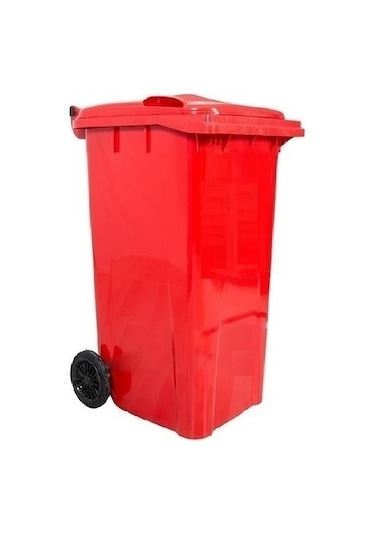 Safell Çöp Konteyneri 240 Lt Isıya Dayanıklı Konteyner Kırmızı