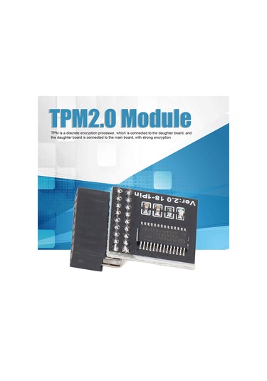 Tenfowee Tpm2.0 Güvenlik Modülü 18pin - Lpc Kartı, Güçlü Şifreleme, Win11 Yükseltme Testi İçin Intel/amd Anakart Uyumlu Siyah