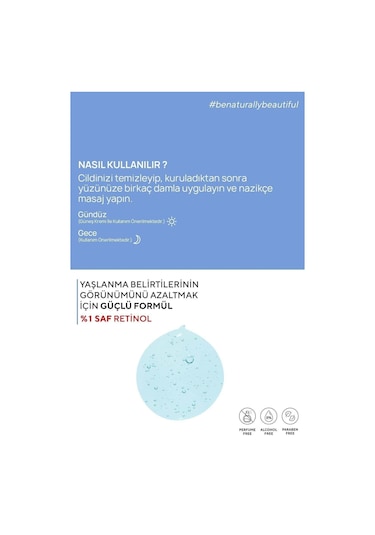 The Ceel Kırışıklık ve Yaşlanma Karşıtı Aydınlatıcı Retinol Serum Ascorbıc Acıd, %1 Retinol & Ceramides 30 ml