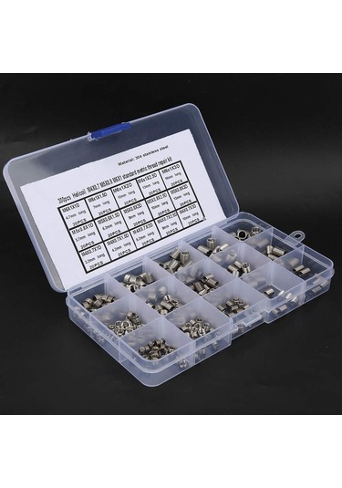 M4x0.7 M5x0.8 M6x1 İplik Onarım Paslanmaz Çelik Metrik İplik Onarım Kiti 300pcs