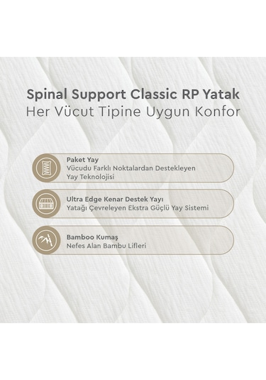 Yataş Bedding Spinal Support Classic  Pocket Yaylı Ortopedik Yatak 150x200 cm