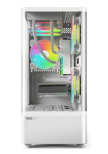 Gametech Intense Beyaz Tuş Kontrol Rgb 5x120mm Fan Gaming Kasa