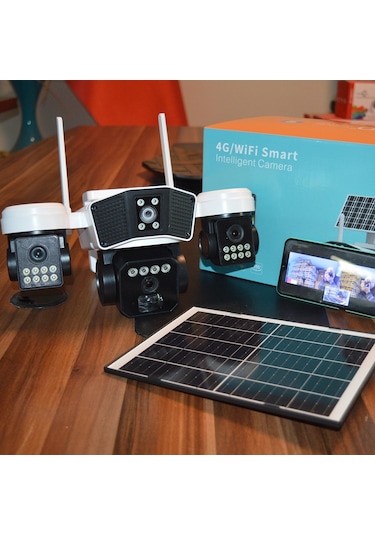 X5tech Rx-95ws 3 Kameralı Solar Wifi Ptz Ip Sesli Akıllı Güvenlik Kamera 3+3+3 Mp