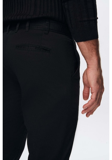 Twn Slim Fit Siyah Armürlü Chino Pantolon 3ecc3ph013451 Siyah