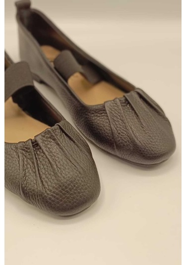 Hazal Siyah Deri Babet Siyah