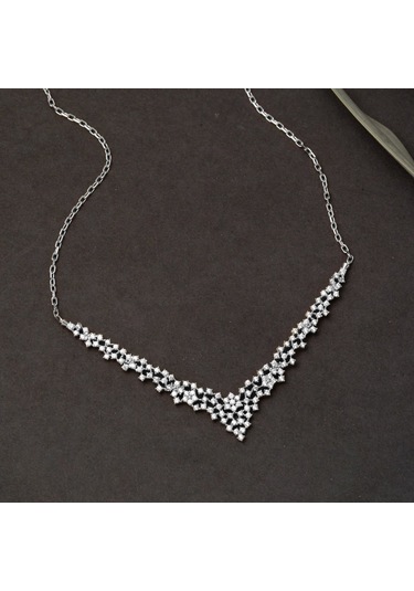 Minimal Tasarım 14 Ayar Beyaz Altın Nişan Seti Stpj34072