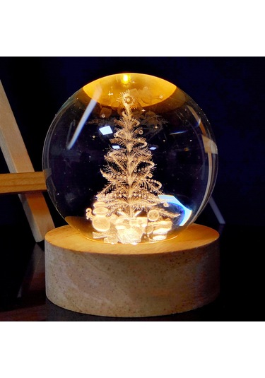 Xiyyadms Nurluce 6cm Usb Işıklı Güneş Sistemi Kristal Top, Dimmable Fonksiyonlu Gece Lambası, Hediye Özel Diğer