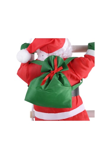 Yaozixa Noel Gönüllüsü Merdivenle Tırmanan Santaclaus Dekorasyonu - Ev Ve Bahçe Noel Atmosferi Oluşturucu Taçlık