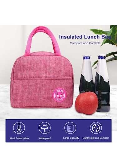 Pazly Termal Öğle Yemeği Çantası - Su Geçirmez, Taşınabilir, Çocuk Baskılı Gri Renk Gri