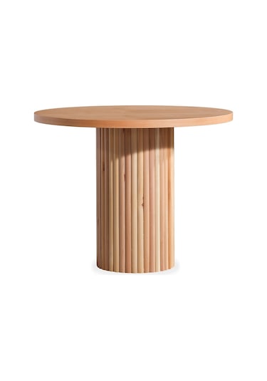 Arya Yuvarlak Ahşap Bohem Masa 110x110 Naturel