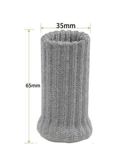 Flybuy 24 Adet Gri Sandalye Ayak Koruyucu Set - Kaymayan, Sessiz, Zemini Korur, Yüksek Kalite Diğer