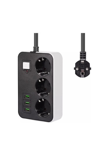 3 Usb Li 3 Lü 1.8 M Akım Korumalı Priz 5365 Standart
