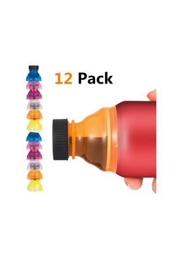 Qingmipy 12 Adet Şeffaf İçecek Kapağı, Soda Ve Bira İçin Yeniden Kullanılabilir Sızdırmaz Kapaklar Diğer