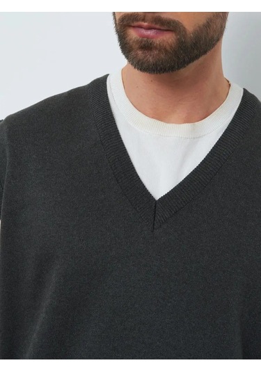 Pralkin İ Ko Erkek Klasik Yelek 104264841 Koyu Gri