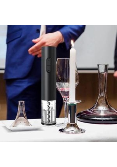 Elektrikli Şarap Açacağı Pil Kumandalı Otomatik Elektrikli Şarap Şişesi Tirbuşon Açıcı One Tıklayın Düğmesi Kullanımlık Açıcılar Ahşap
