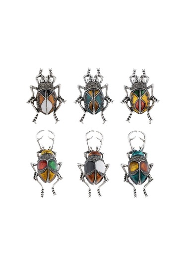 Suntek Zarif Böcek Broş Emaye Böcek Yaka Pin Rozeti Moda Takı