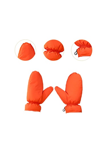 Suntek Erkekler Kadınlar İçin Aşağı Eldivenler Kar Turuncu Turuncu