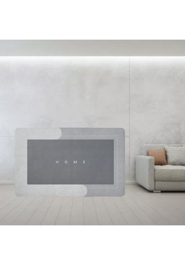 Suntek Kapı Paspası Giriş Çabuk Kuruyan Halı Zemin Gri 40x60cm Rec