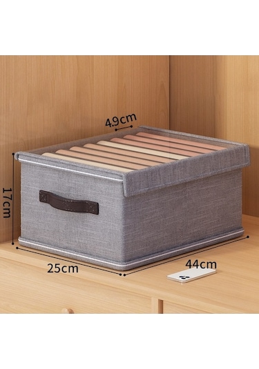 Dancemonkey Cbtx 9 Gözlü Izgaralı Kapaklı Katlanabilir Elbise Çekmecesi Düzenleyici - Gri 140l