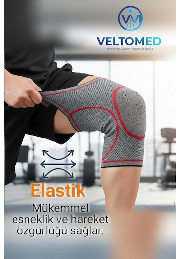 Veltomed 3D Örme Sporcu Dizlik Diz Koruyucu 2'li