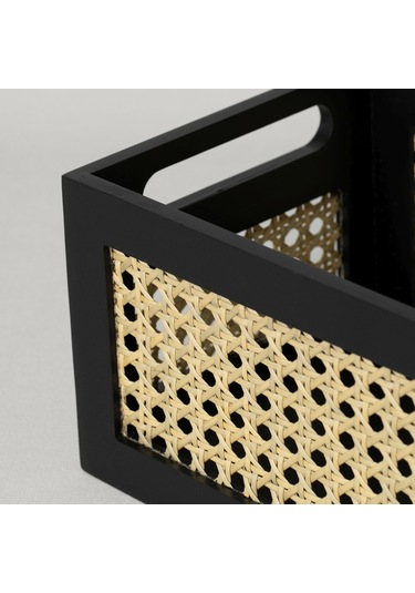 Linens Luther 25x16x12,3 Cm Düzenleyici Sepet Siyah Siyah