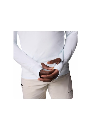 Summit Valley Half Zip Erkek Uzun Kollu Tişört-7853 Beyaz