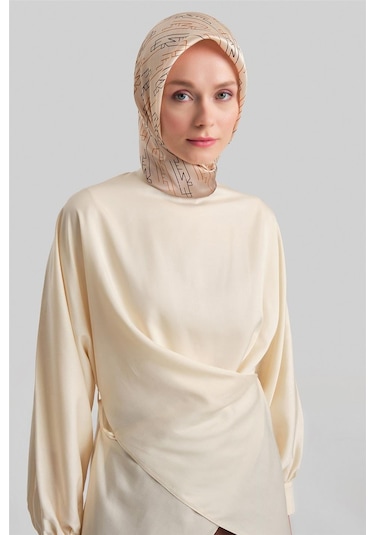 Armine Çapraz Bağlamalı Tencel Bluz 24y3536 Aytaşı Krem
