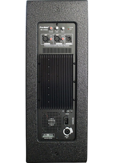500 Watt 30 Cm Aktif Ahşap Kabin Hoparlör Ms-1012ga