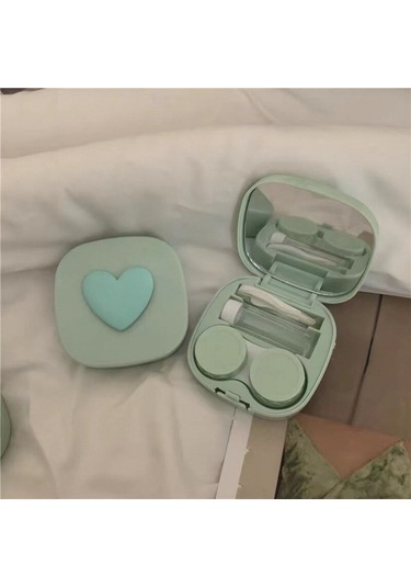 Lionsa Lens Kutusu Ve Takma Aparatı Seti Aynalı Kalpli-yeşil