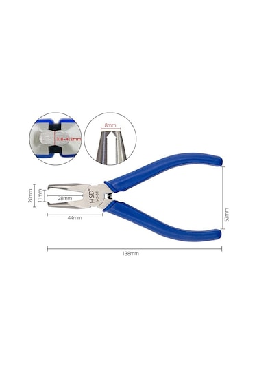 Sones Hsd Hs-3z Üstten Kesim 5.5 İnç Krom Vanadyum Çelik Dövme Plastik Model Pense