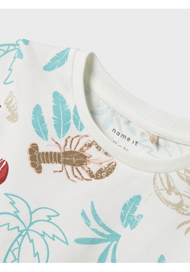 Name It Nmmfelen Ss Top Erkek Çocuk T-shirt 13241293 Cloud Dancer