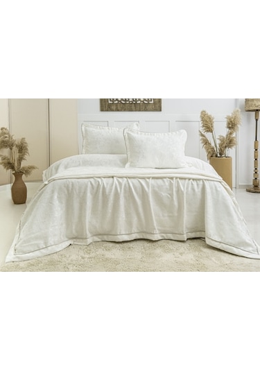 Calantha Home Collection Maya 3 Parça Ekru Pike Takımı 240 X 260 Cm Ekru