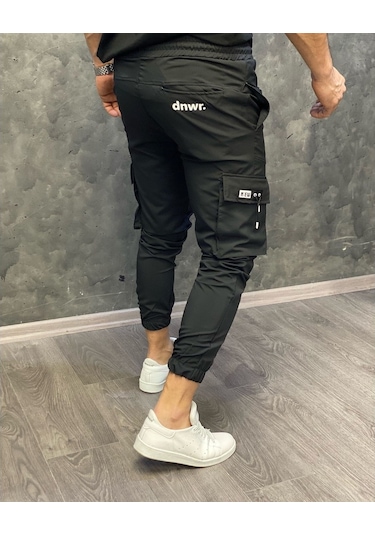 Oliggopol Erkek Haki Yeşil Bel Ve Paçası Lastikli Yandan Cepli Tarz Jogger