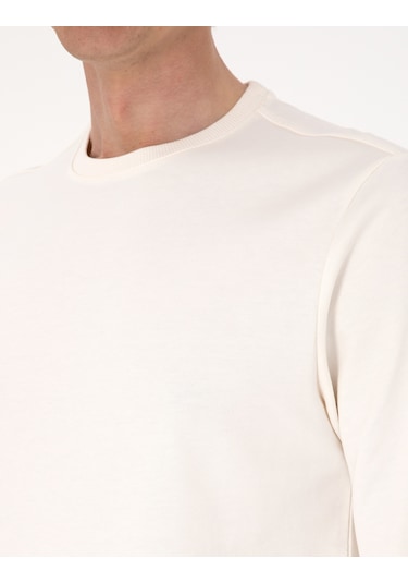Pierre Cardin Erkek Ekru Sweatshirt 50314054-vr019 Ekru