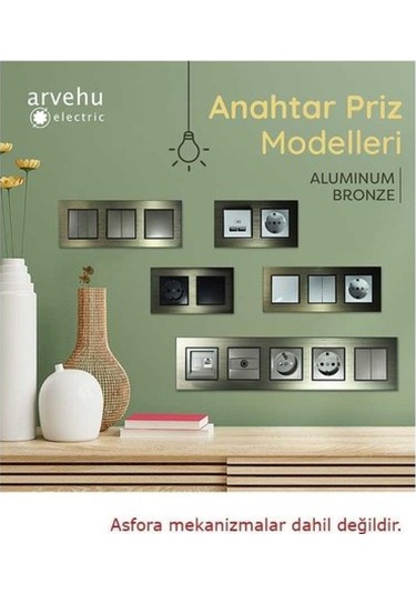Asfir Schneider Asfora Serisi Alüminyum Bronz Dikey İkili Çerçeve Alg112-71 Modeli