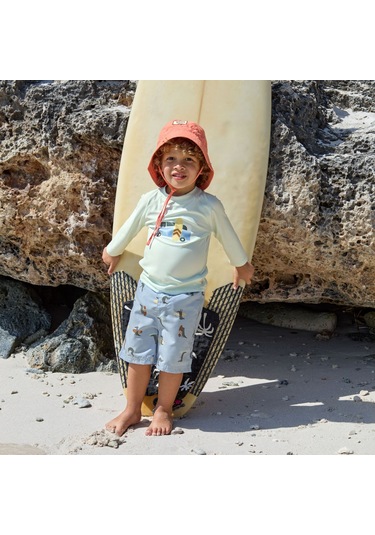 Lassig Crocodile Uv Korumalı Mayo Şort Sky Blue Mavi