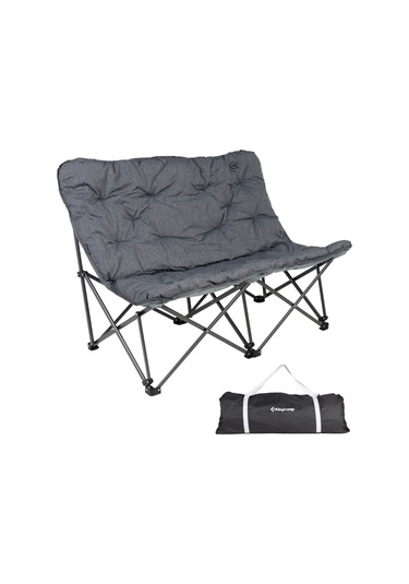 Kingcamp Lemon Lux Double Ultra Konforlu Çift Kişilik Kamp Sandalyesi Grey Gri