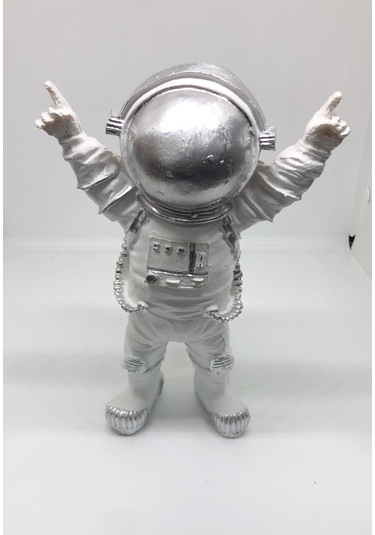Lebson Dekoratif Polyester Buz Beyazı Astronot Gri