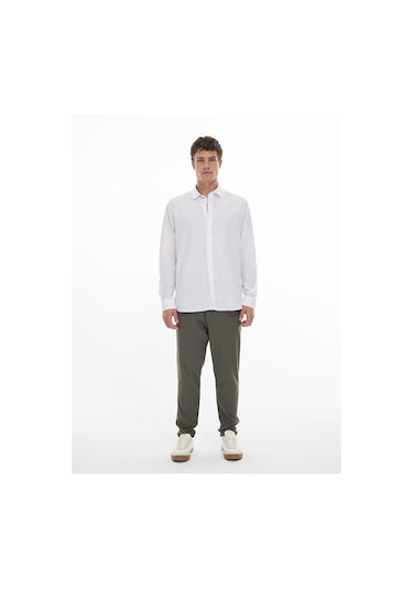 Ltb Düz Paça Keten Görünümlü Yeşil Pantolon 012254702625008 413 Yeşil