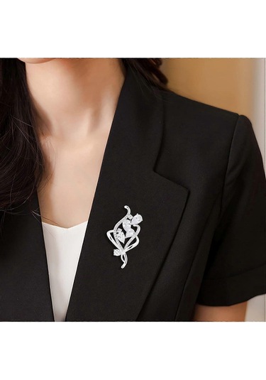 1 Adet Zirkonyum Kristal Çiçek Broş Pins Kadınlar Buketleri Kostüm Takı Hediyeler Çok Renkli