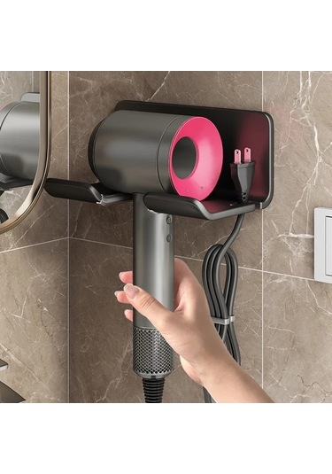 Maoyaya Saç Kurutma Makinesi Tutucu, Banyo Saç Düzleştirici Standı, Çok Renkli Tırnak Seti Çok Renkli