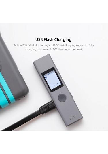 Moveevo Duka Ls-p Alüminyum Lazer Ölçer, 40 Metre Mesafe, 1mm Hassasiyet, Alan-hacim-açı Hesaplama, 200mah Pil İle Usb Şarj