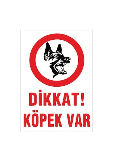 Dikkat Köpek Var Levhası 25 35 Cm