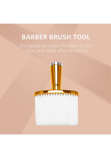 Yumuşak Saç Fırçası Boyun Yüz Duster Kuaförlük Saç Kesme Temizleme Fırçası Berber Salonu Kuaförlük Araçları-altın