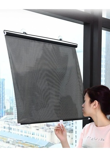 Novahub 58x125 Cm Siyah Desenli Güneşlik Stor Perde, Işık Kontrolü Ve Konfor İçin Mükemmel