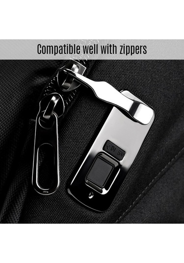 Pazly Parmak İzi Kilitli Akıllı Çanta Kilit - Hızlı Açılış, Uzun Pil, Çinko Alaşımı Diğer