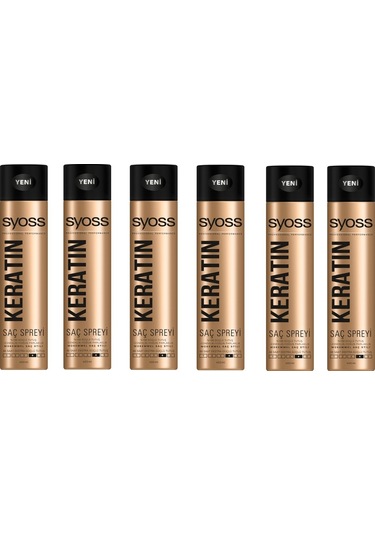 Syoss Keratin Ekstra Güçlü Tutuş Saç Spreyi 6 x 400 ML