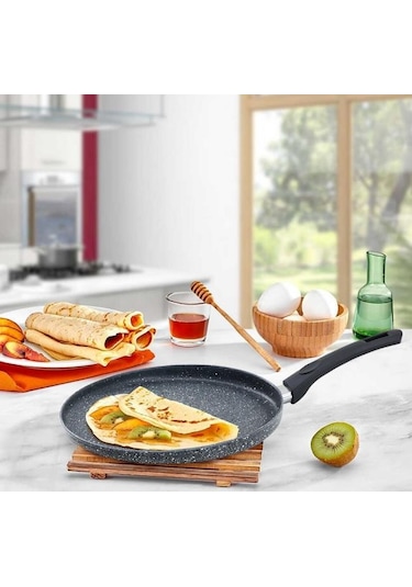 Eda Zetra Döküm 30 CM Granit Krep Gözleme Tavası