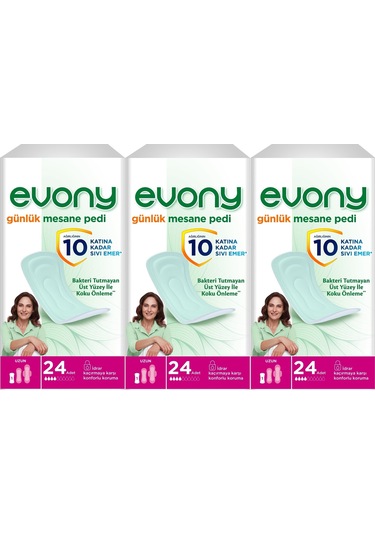 Evony Günlük Mesane Pedi Uzun 72 Adet 3pk*24