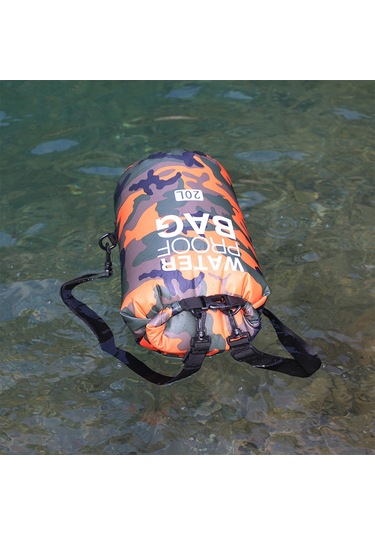 Neevoyu 2l Poliester Su Geçirmez Çanta - Ipx6 Koruma, Yüksek Kalite Kanca, Ayarlanabilir Askı, Kayak Ve Su Sporları İçin Mavi Kamuflaj